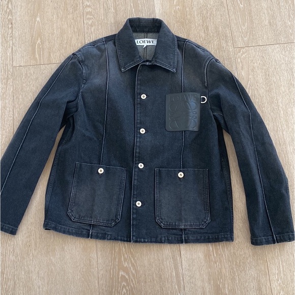 Loewe Other - LOEWE WORKWEAR Anagram JACKET, washed black denim, size 46, NWT